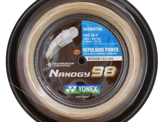 Cordage de badminton YONEX NANOGY 98 (bobine - 200m)