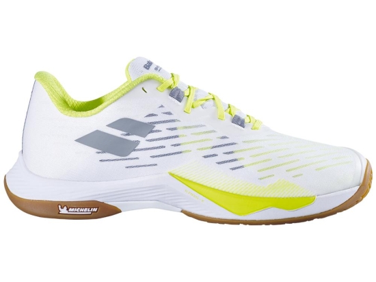 Chaussures indoor BABOLAT homme SHADOW TOUR 5 White/Lime