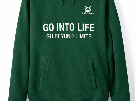 Hoodie GO INTO LIFE unisexe Vert – Lifestyle sportif