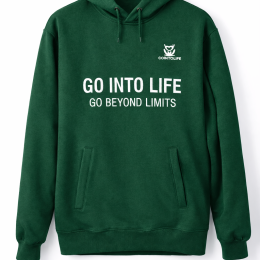 Hoodie GO INTO LIFE unisexe Vert – Lifestyle sportif