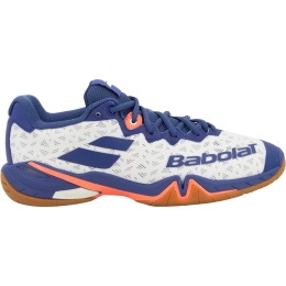 Chaussures indoor BABOLAT homme SHADOW 4 White/Blue Navy